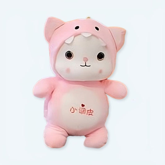 Peluche Chat Dino Enfant Doux et Câlin