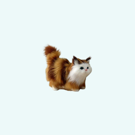 Peluche chat douce longs poils cocooning enfant