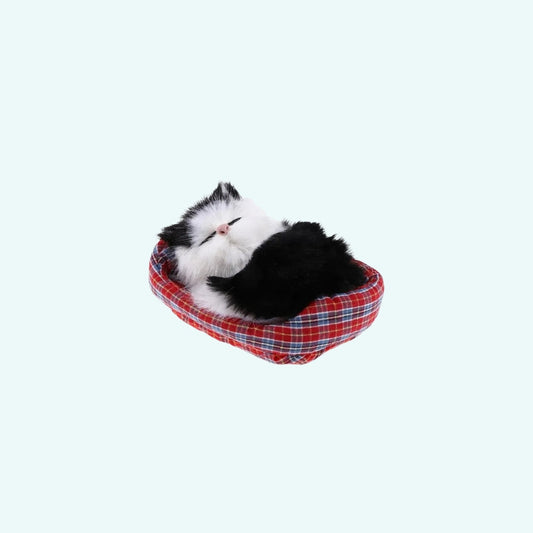 Peluche Chat Doux Endormi - Câlins Apaisants
