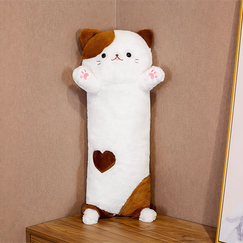 Peluche chat géant doux et câlin pour une chambre cosy