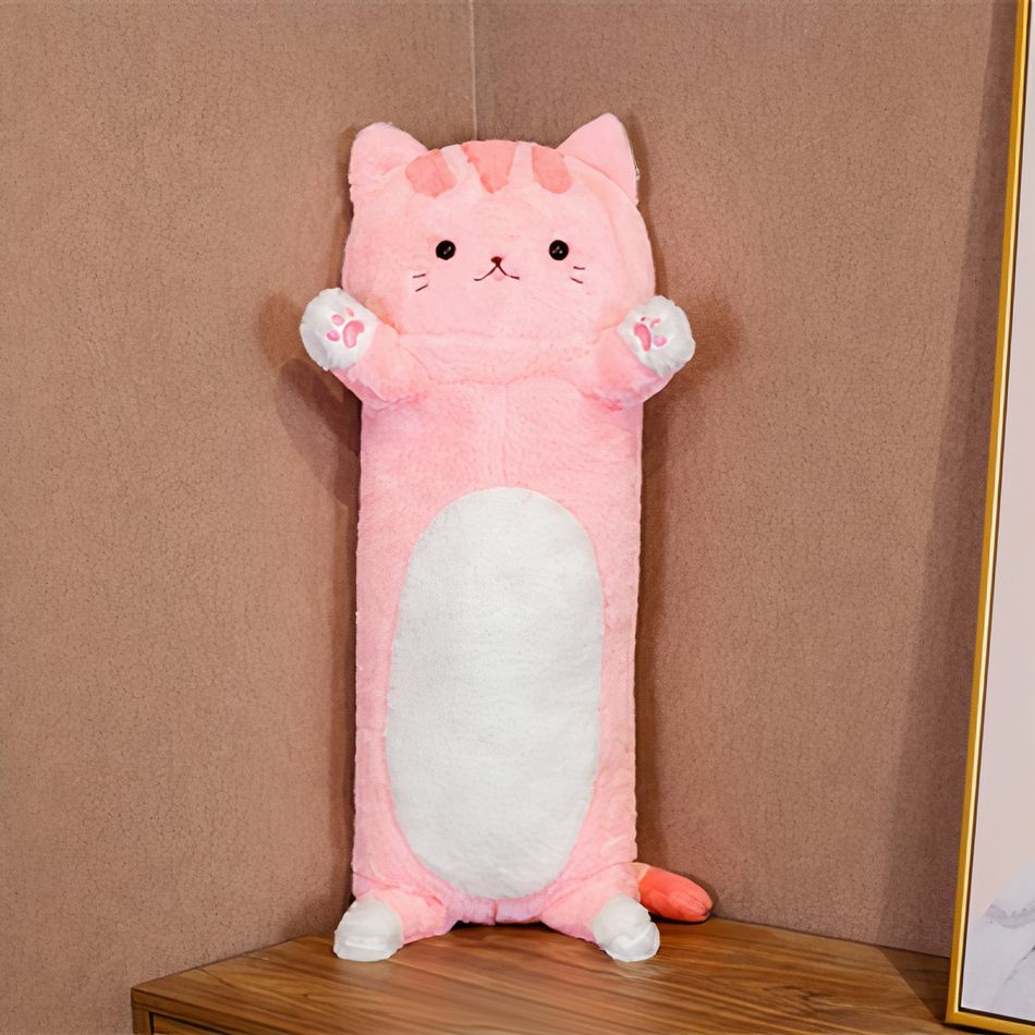 Peluche chat géant doux et câlin pour une chambre cosy