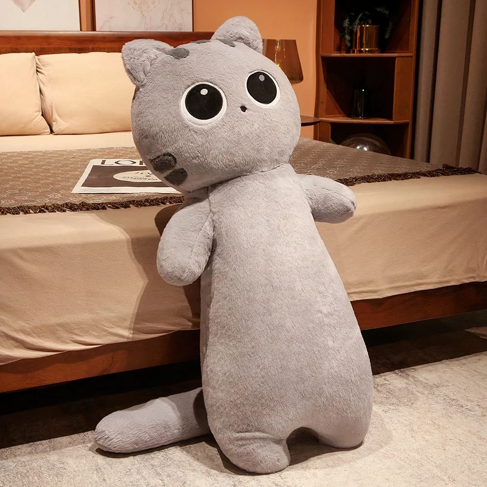 Peluche Chat Géant Doux Câlin pour Décoration de Chambre