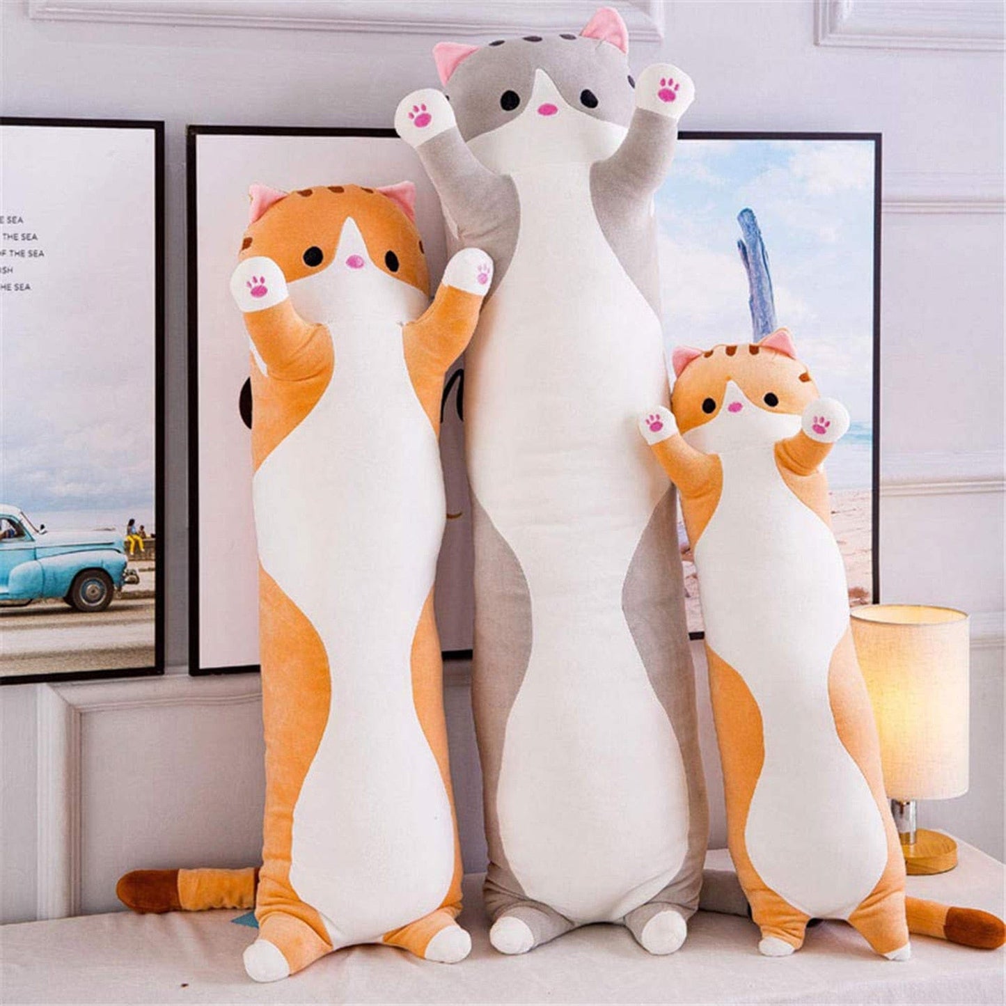 Peluche Chat Long aux Petites Pattes