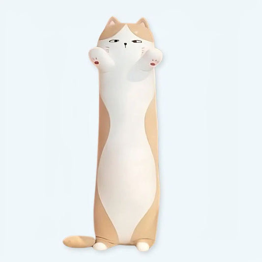 Peluche chat long doux câlin pour des moments réconfortants et chaleureux