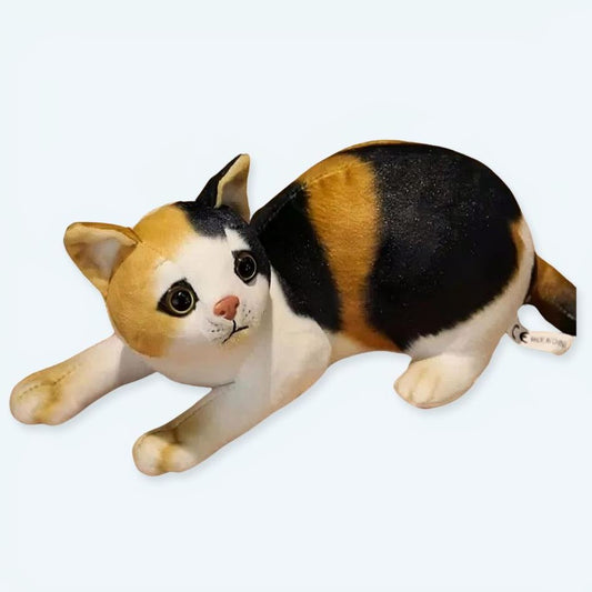 Peluche chat rayé doux compagnon enfantnel