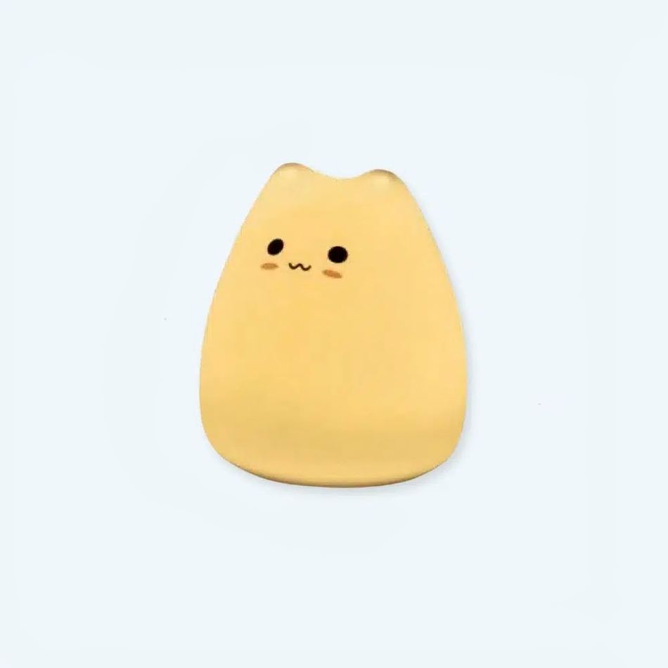 Peluche chat lumineux silicone pour chambre d'enfant douce la nuit