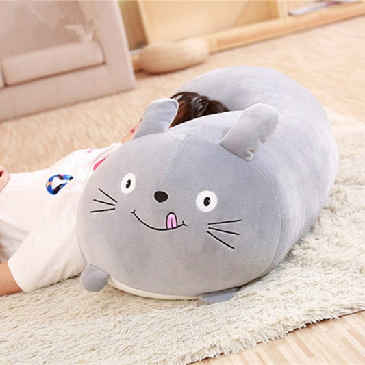 Peluche chat squishmallow gris tongue out