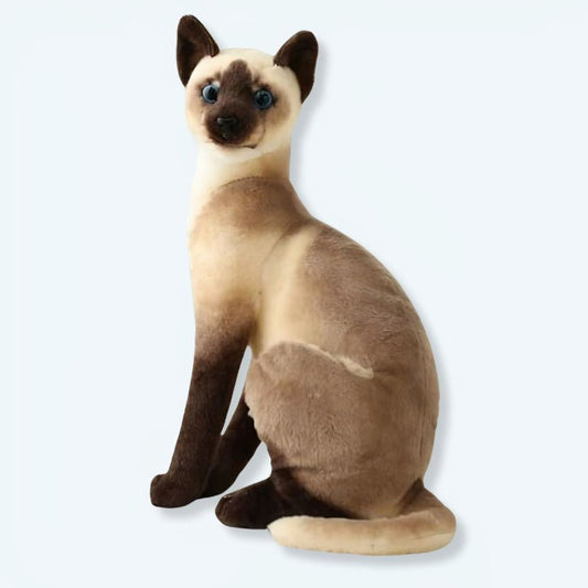 Peluche chat tigré gris doux - Compagnon câlin pour enfant