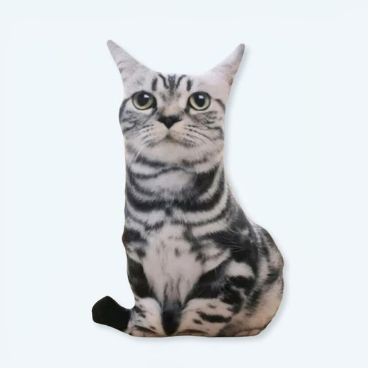 Peluche Chat Tigré Noir Doux - Idéale pour la Chambre de l'Enfant