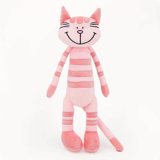 Peluche Chaton Rose Tigré - Douce, Câline et Adorable Pour Enfant