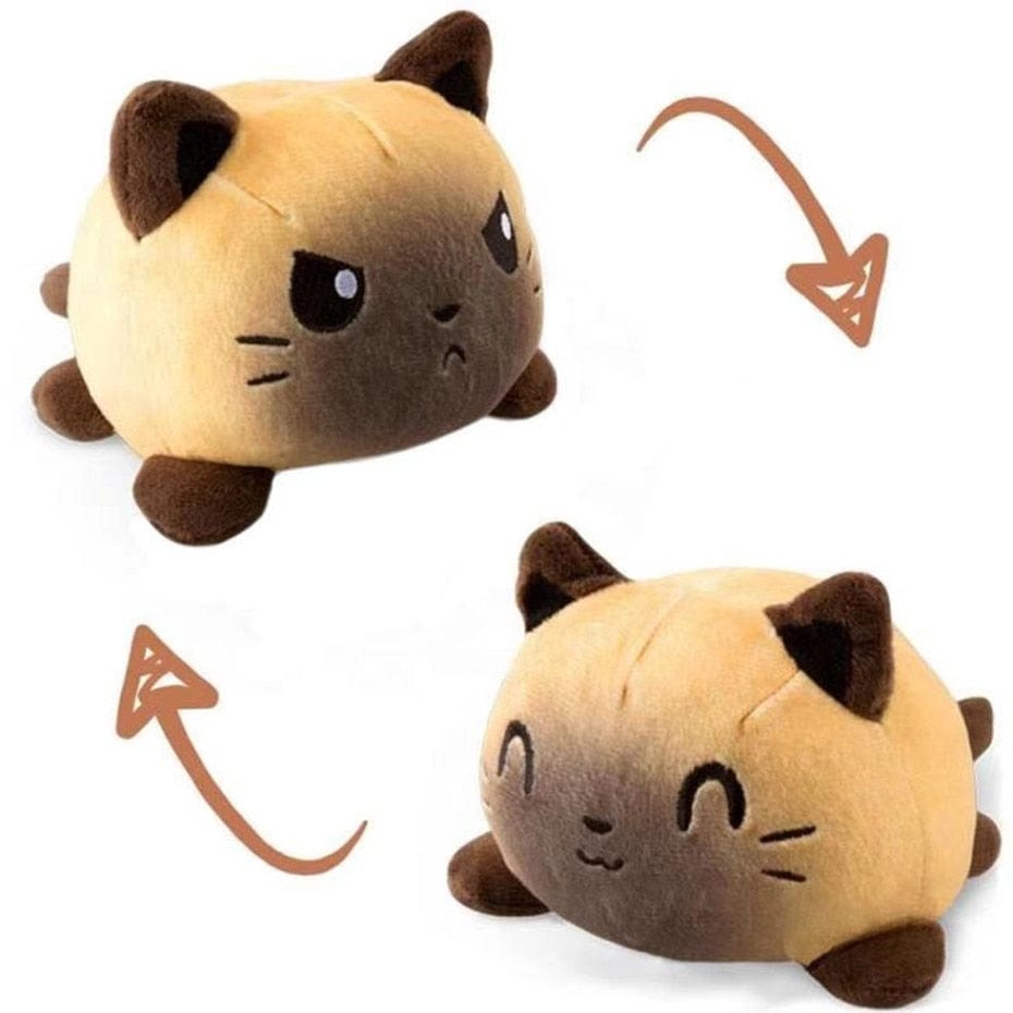 Peluche Chats Réversibles Colorés