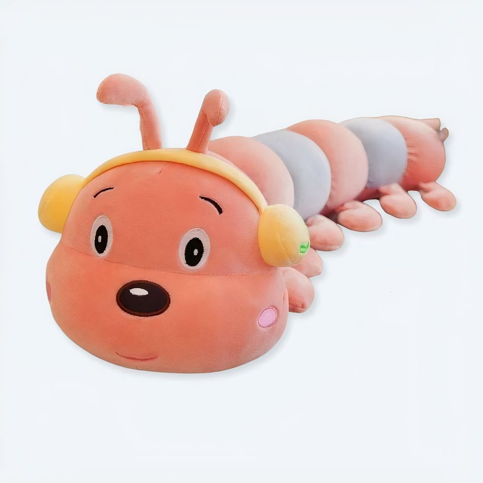 Peluche chenille géante colorée douce pour déco enfant