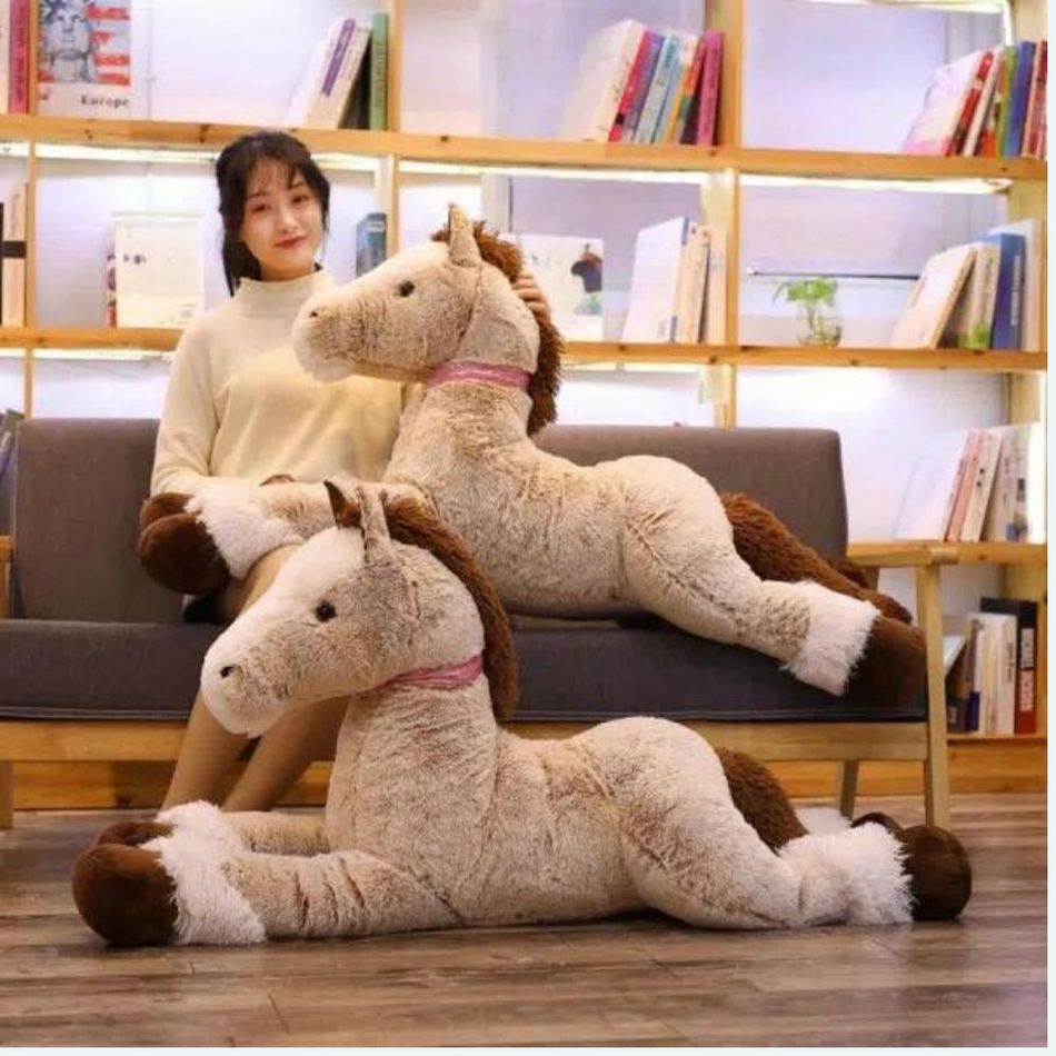 Peluche Cheval Beige Doux - Confort et Cocooning pour Enfant