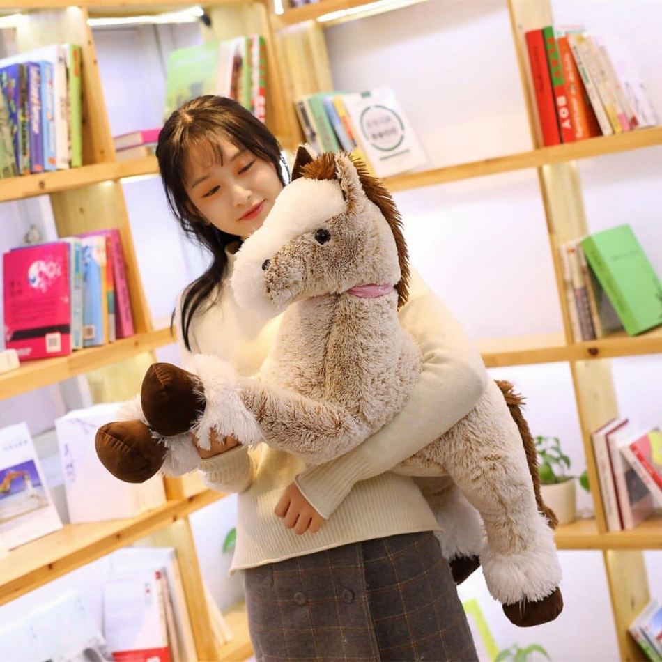 Peluche Cheval Beige Doux - Confort et Cocooning pour Enfant