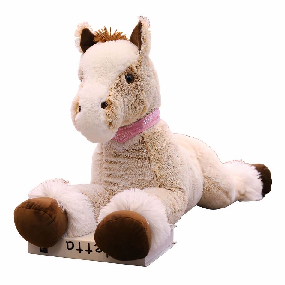 Peluche Cheval Beige Doux - Confort et Cocooning pour Enfant