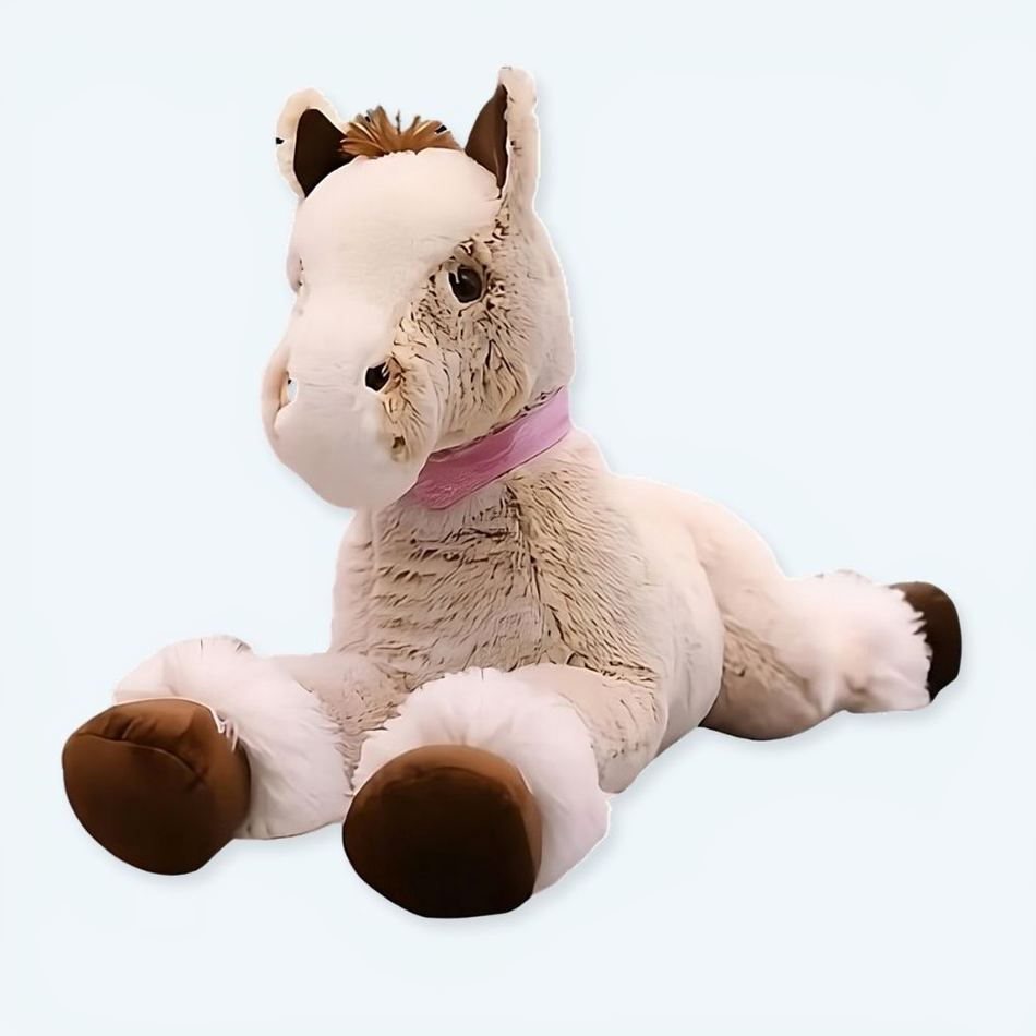 Peluche Cheval Beige Doux - Confort et Cocooning pour Enfant