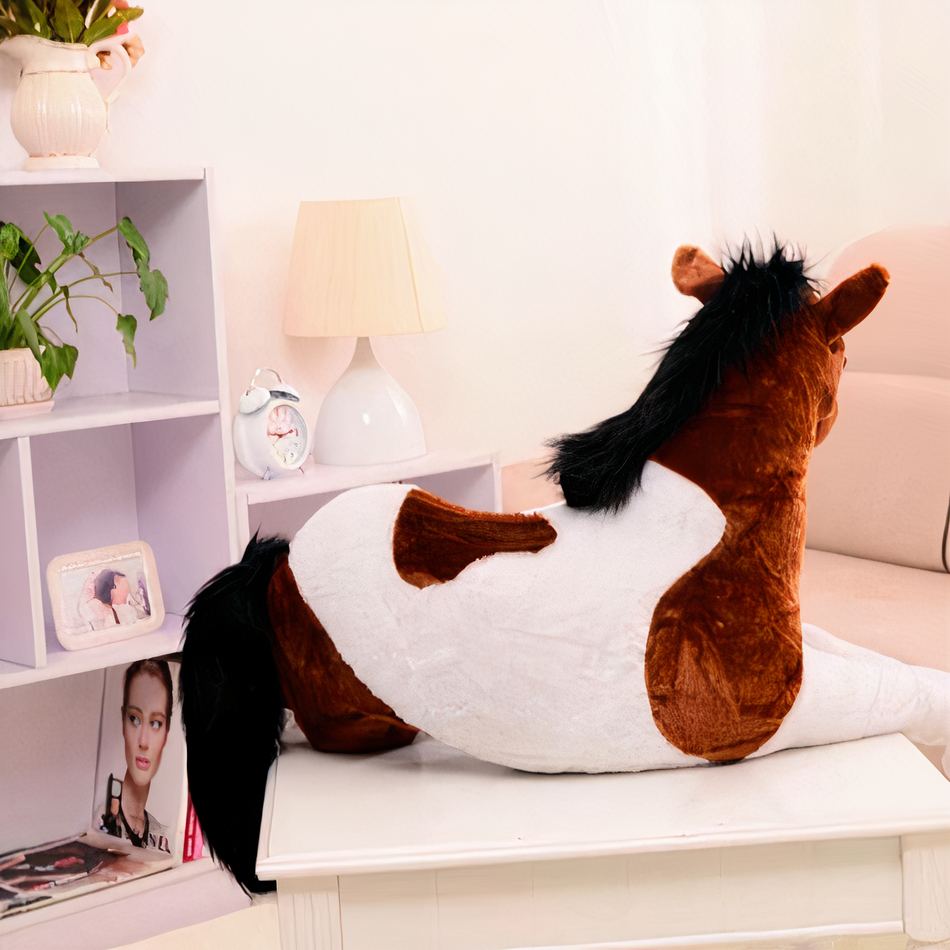Peluche cheval tout doux, pour des câlins en douceur