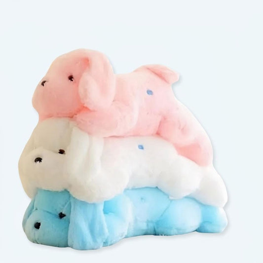 Peluche chien blanche - Douceur nocturne apaisante