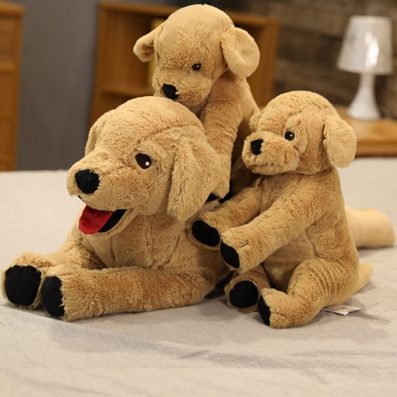 Peluche chien labrador chocolat