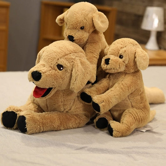 Peluche chien labrador chocolat