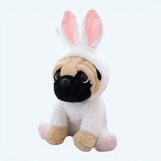 Peluche chien lapin : déguisement doux enfant 