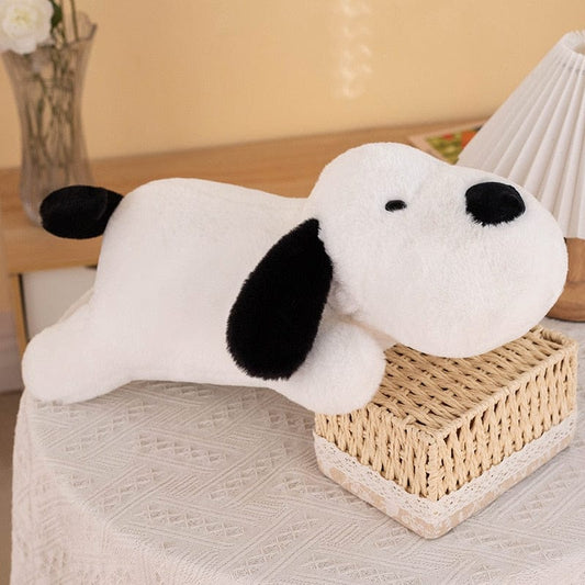 Peluche Chien Sage Blanc et Noir - L'ami tendre