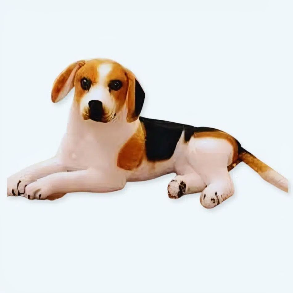 Peluche chien tricolore géant doux et câlin - Idéal pour les enfants