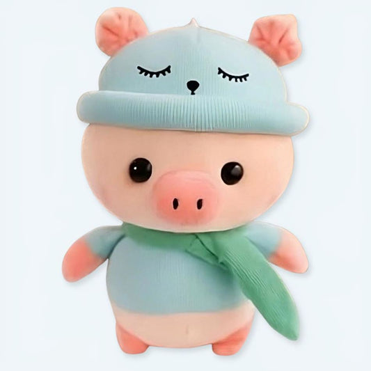 Peluche cochon Bleu Câlin - Enfant Doux et 