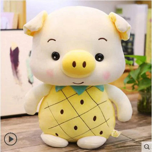 Peluche cochon ananas déguisé