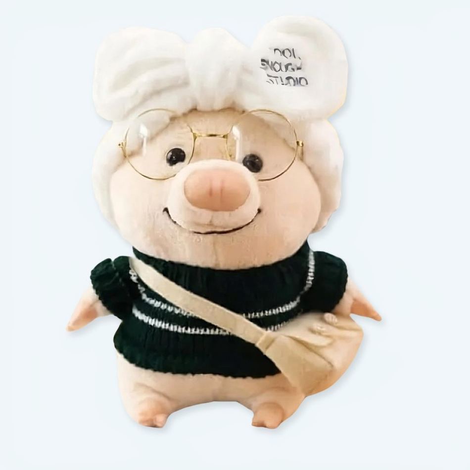 Peluche cochon noir chic et doux - Idéal cadeau pour la chambre d'enfant