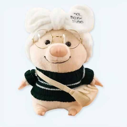 Peluche cochon noir chic et doux - Idéal cadeau pour la chambre d'enfant