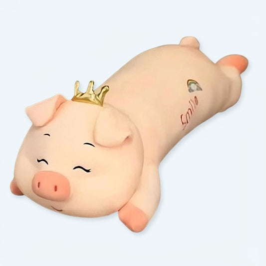 Peluche Cochon Roi Doux Couronne - Décoration Chambre Enfant