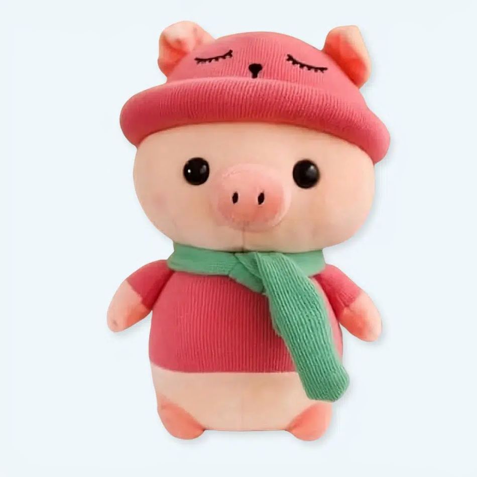 Peluche cochon rose tout doux et câlin