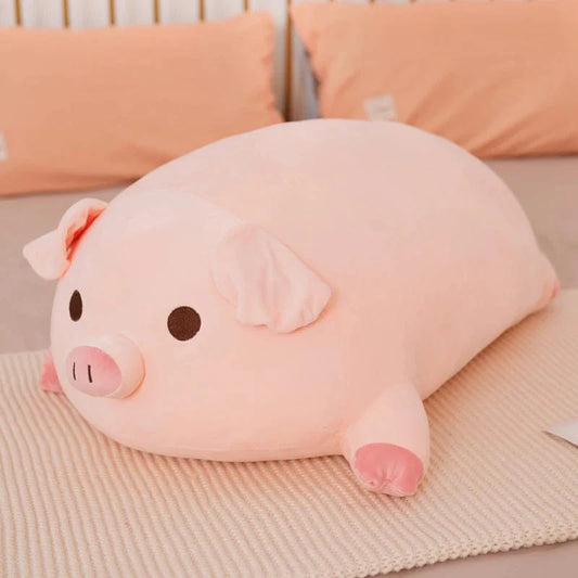 Peluche Rose Cochon Éveillé