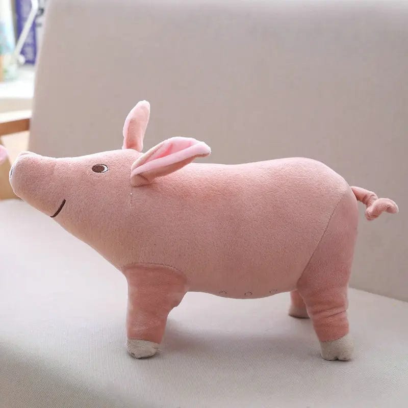 Peluche cochon rose adorable et joyeux