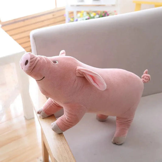 Peluche cochon rose adorable et joyeux