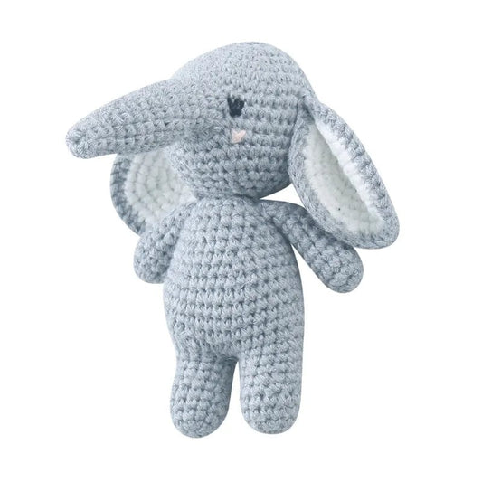 Peluche crochet éléphant aux oreilles caressantes