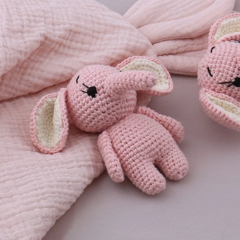 Peluche crochet Éléphant Rose Tendre
