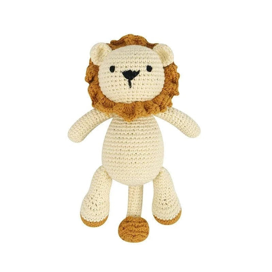Peluche crochet Lion Blanc & Marron