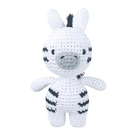 Peluche Zèbre Blanc & Noir en Crochet