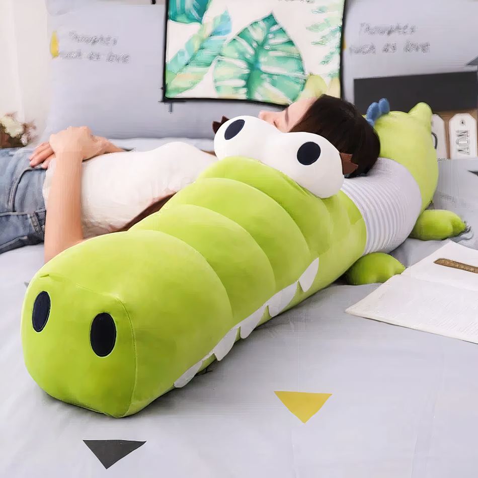 CrocoVert Doux: Peluche Enfant Câlin