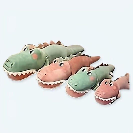 Peluche crocodile vert rigolo pour enfant doux et câlin