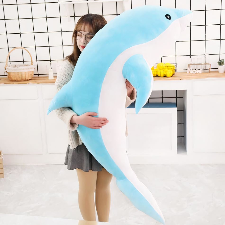 Peluche dauphin Océan Doux Câlin - Enfant Pelage Bleu