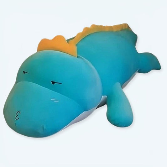 Peluche dino bleu câlin doux enfant jurassique