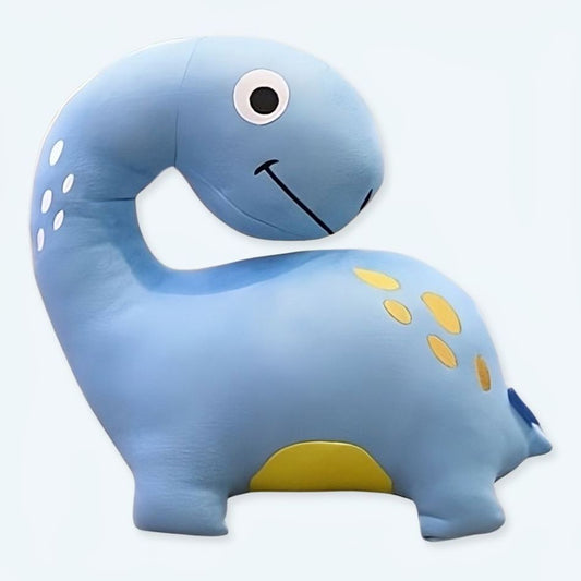 Peluche dinosaure bleu rigolo et doux - idée cadeau pour enfant