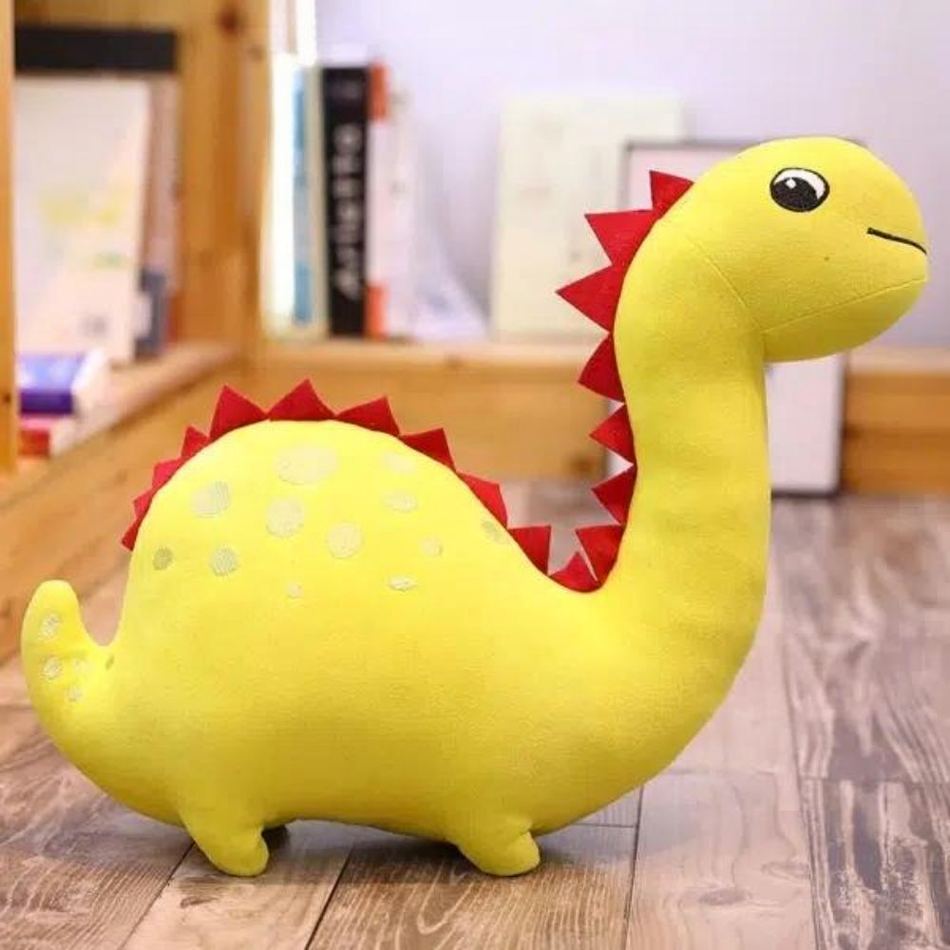 Peluche dinosaure jaune  et doux pour chambre d'enfant