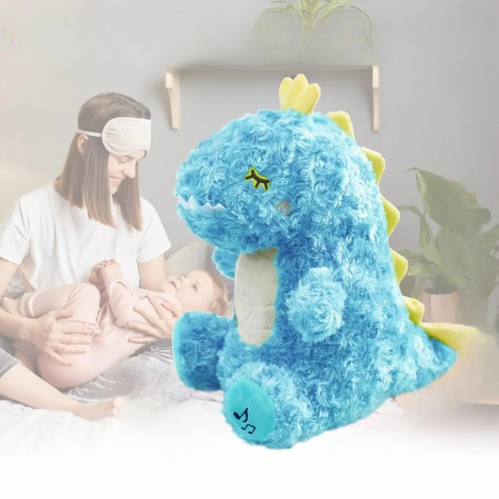 Peluche dinosaure mignon avec berceuse douce respirante