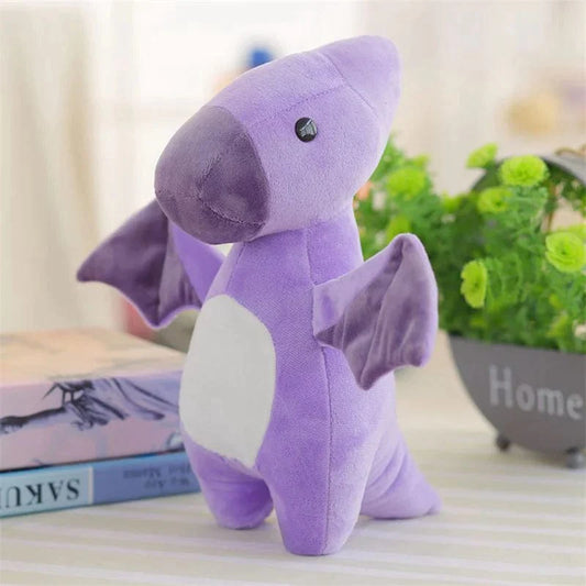 Peluche pterodactyl violet dinosaure