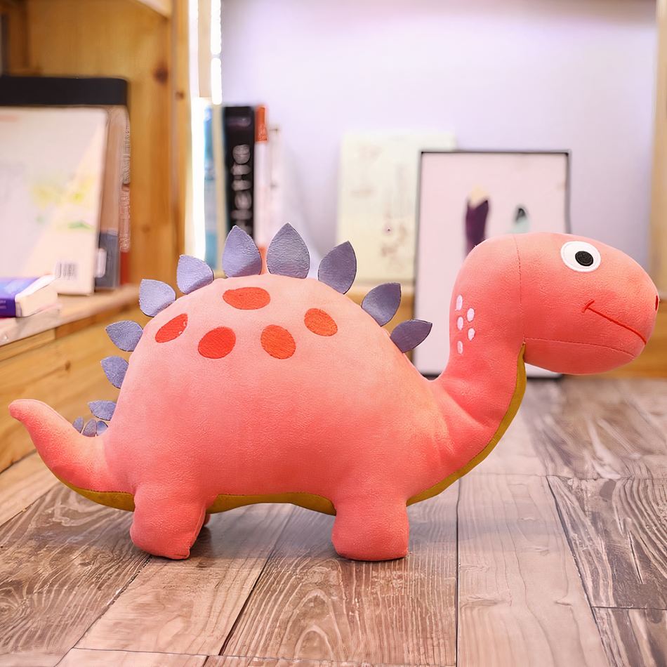 Peluche dinosaure rose  pour chambres d'enfants