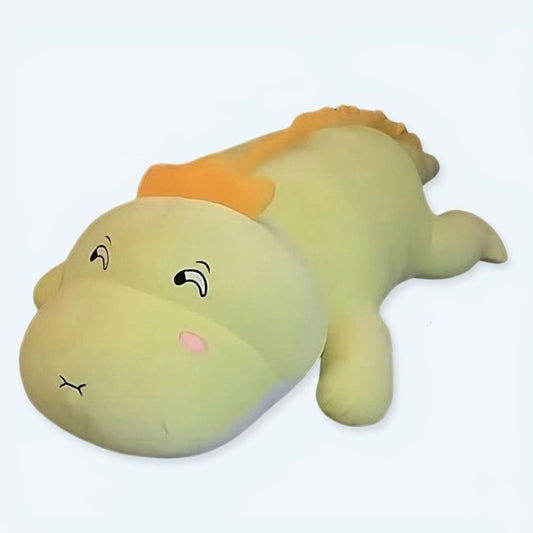 Peluche dinosaure vert clair pour un tendre compagnon d'enfant